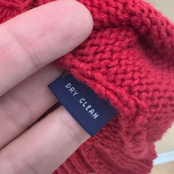 Polo Ralph Lauren Sweater Men Large Red Hand Knit Crewneck Preppy Vtg - Picture 6 of 12